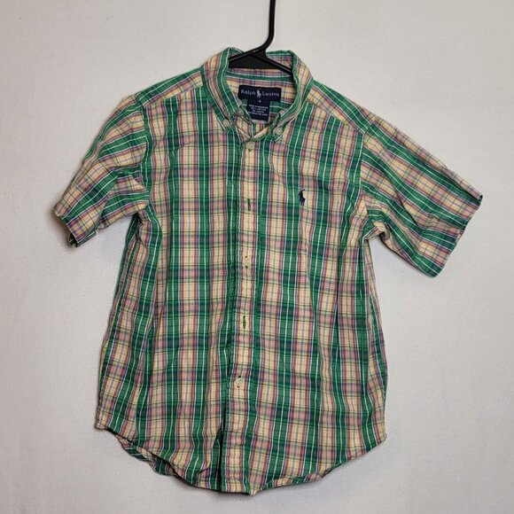 153. Ralph Lauren Button Down Short Sleeve Shirts Sz Kids 4 - Picture 1 of 6